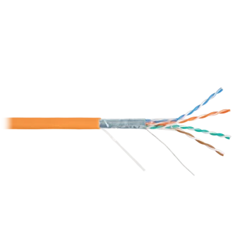 Кабель NIKOLAN F/UTP 4 пары, Кат.5e (Класс D), тест по ISO/IEC, 100МГц, одножильный, BC (чистая медь), 24AWG (0,50мм), внутренний, LSZH нг(А)-HFLTx